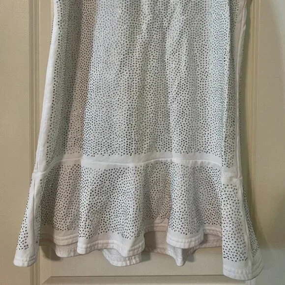 👑 Queen of Sparkles White Rhinestone Sleeveless Dress – XS - Picture 5 of 5